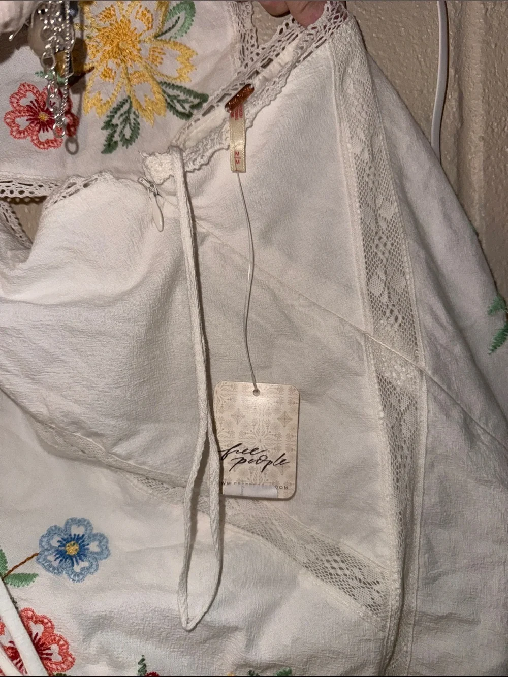 (NWT) Free People | Willow Embroidered Mini Dress